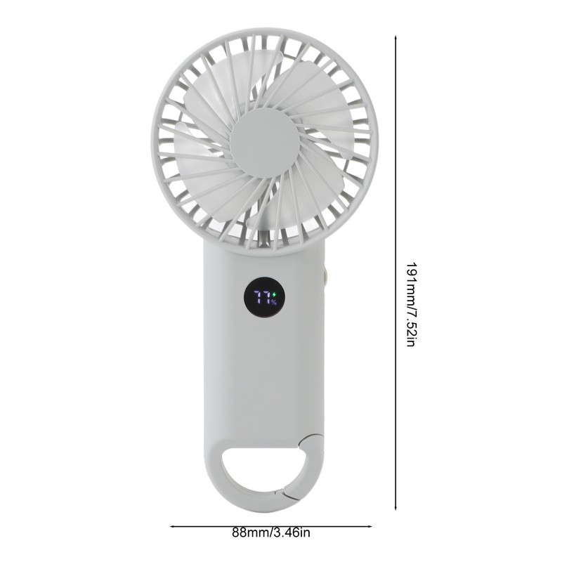 Handheld Fan Multifunction 100 Levels Stepless Speed Intelligent Digital Display