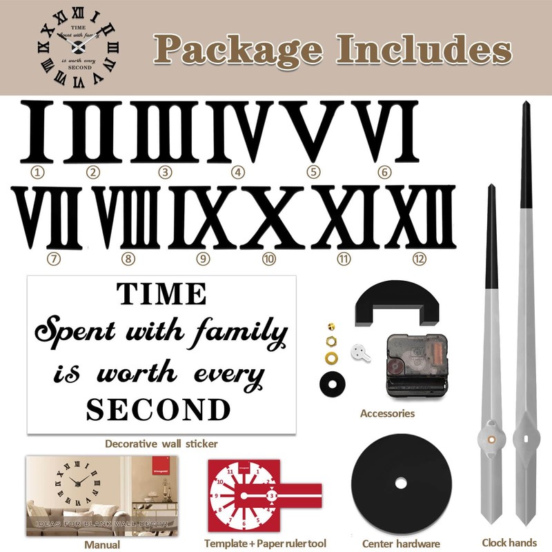 VANGOLD Wall Clocks for Living Room Decor