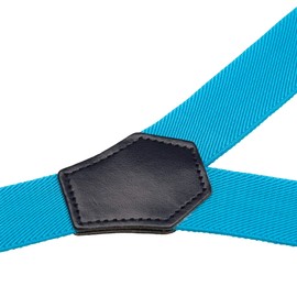 Tirantes unisex para hombre y mujer, 1 cm de ancho, espalda en Y con clips fuertes, talla única, Agua (Aqua), 1" Width