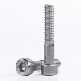 Cylindrical Screws Stainless Steel Hexagon Socket - M5 x 20 - (Pack of 100) - DIN 912 (ISO 4762) Full Thread Cylinder Head Screws A2 V2A Stainless Steel (M5 x 20 (Pack of 100)