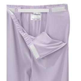 Pantalón elástico con cierre lateral adaptable para mujer, Lila , XL