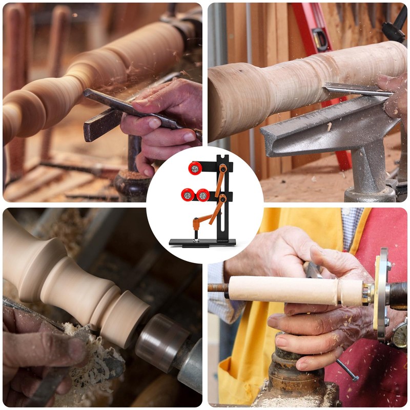 Wood Lathe Steady Rest, JAZORR L Shape Woodworking Steady Rest,