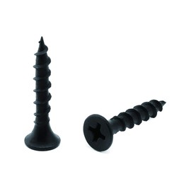 #7 x 1" Wood Screw 50PCS Black Phosphate Coated Stainless Flat Truss Head Fast Self Tapping Drywall Screws by SG TZH