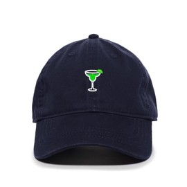 Tech Design Margarita Baseball Cap Embroidered Cotton Adjustable Dad Hat Navy