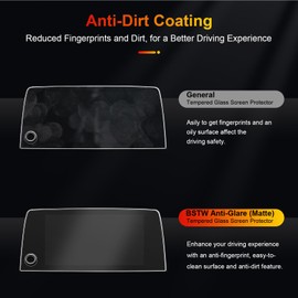 BSTW for 2022 CRV Screen Protector for 2017-2022 Honda CR-V EX/EX-L/Touring 7-In Display for 2020 Honda CR-V Hybrid Accessories Anti-Fingerprint & Glare Tempered Glass Protective Film (CRV 7-In Matte)