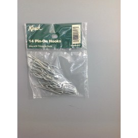 Kirsch 3.0" Slip-In Long Pin-on Heading Hooks 14 Count for Curtains/ Drapes