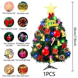 Christmas Tree, Artificial Christmas Tree, LED Christmas Tree, 30 cm Small Christmas Tree, Christmas Decoration, Christmas Decoration Table, Mini Christmas Tree, Christmas Table Decoration