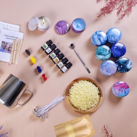 SUPERSUN Candles Making Kit for Adult - Christmas DIY Gift for Kid and Beginner, Includes Beeswax, Essential Oils, Dyes, and More DIY Candle Making Supplies, Crafts for Adults