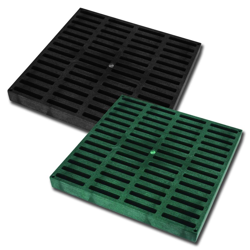 Polylok 12"x12" Square Catch Basin Kit (Green Grate)