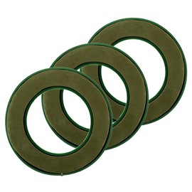 FWEEK 3 pieces floral foam wreath 30 cm, floral sponge wreath round, flower foam ring, wet foam set, floral moss with collection tray, sponge for crafts for celebrations, weddings, gifts