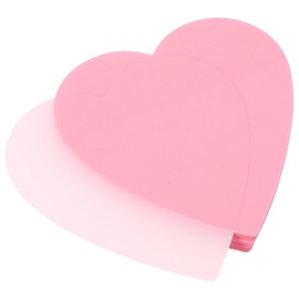 150 Sheets Waterproof Heart Sticky Notes 2.8'' Heart Shaped Transparent Sticky Notes Self-Stick Book Tabs PET Markers Sticky Notes Pad for Office School Home(3 Pack)