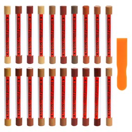 XLWJBES Wood Filler Sticks, 20 Colors Wood Repair Wax Crayons Furniture Markers Touch Up Kit for Repairing Scratches, Dents, Cracks, Holes in Wooden Floors and Furniture, Mahogany Walnut Series
