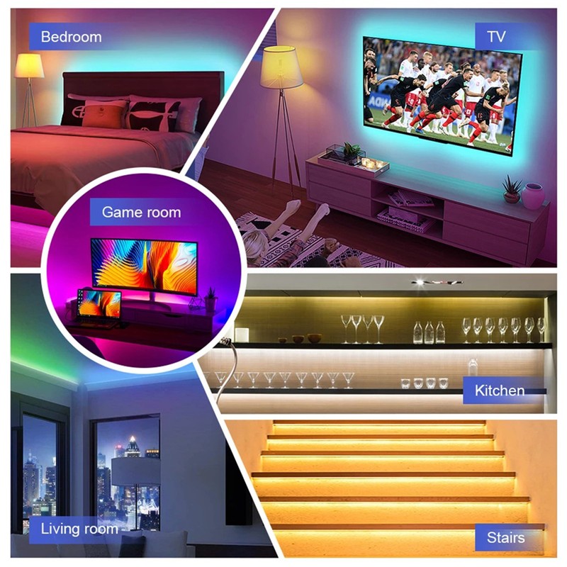 Wifi TV Strip Light USB 5v 5050rgb Colorful Music Sound