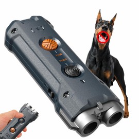 Dog Bark Deterrent Devices, 2025 Upgraded 2X Ultrasonic Anti Barking Device for Dogs-32FT Effective Range Stop Barking Neighbors Dog, Portable & Rechargeable Dog Training, Safe for Human & Dog Outdoor