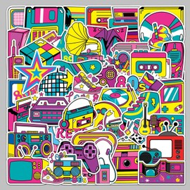 50Pcs Cool Graffiti Stickers for Teens Trendy Graffiti Cute Vinyl Aesthetic Waterproof Stickers for Skateboard Luggage, Colorful Funny Stickers for Party Favors Graffiti Decal