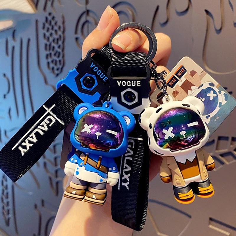 Moerstar 3D Keychain Cool Tide Bear Cute Bag Charm Decorative