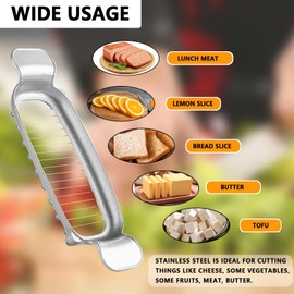 Stainless Steel Butter Cheese Slicer with Handle Butter Cutter, Butter Cheese Cutting Tool for Butter Cheese, Kitchen, Fruit Baking