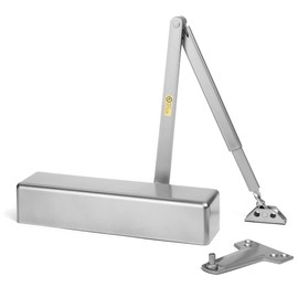 Dynasty Hardware Door Closer, Grade 1 Heavy Duty Commercial Hydraulic Closer, Self-Closing, Adjustable Spring Size 1-6, ADA Compliant, Surface Mount, Sprayed Aluminum, Series 8500