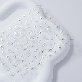 Gold 5D Embossed Star Nail Art Decals Sticker Shiny Glitter Star Self-Adhesive Design Nail Art Supplies for Women Manicure DIY Decoration 1Pcs