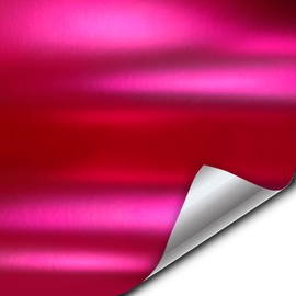 VViViD+ Premium Satin Chrome Hot Pink Vinyl Wrap Roll w/Air-Release Adhesive Technology (1ft x 5ft)