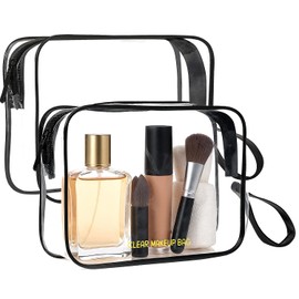 Icramsy Clear Makeup Bag - TSA Approved Travel Toiletry Case