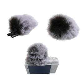 BAIMOQI Soft Artifical Furry Wind Muff Windshield for Sony ZV1 VLOG Microphones Windproof Cover Improve Recording Experience, Approx.5x5cm, As Pictures Shows