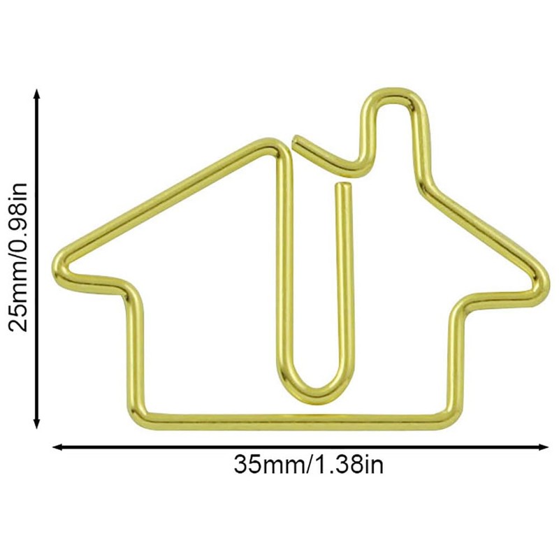 XGNG 120PCS Real Estate Agent Supplies Gold Silver Fun Paperclips