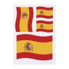 4 x 'Waving Spanish Flag' Temporary Tattoos - Water Resistant,