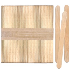 CraftySticks- 50 Pack 4.5 Inch Natural Birch Wood Popsicle Sticks, Wood Craft Sticks for Crafts, Learning and STEM Basics