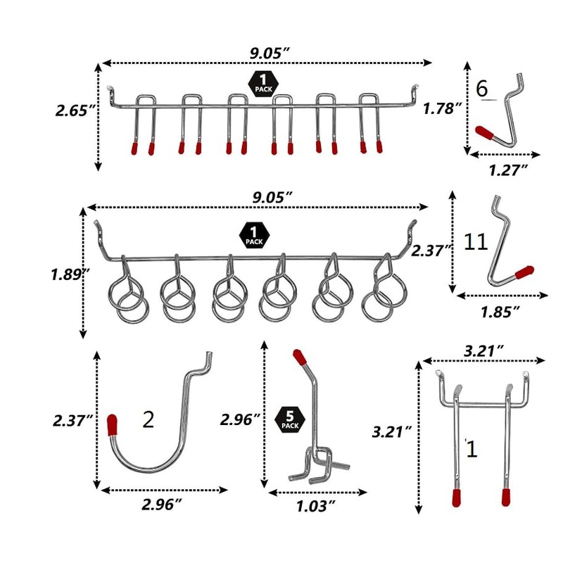 WEN Workbench Pegboard Accessory Kit, 114-Piece (WB114A)