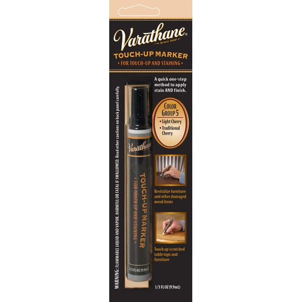 Rust-Oleum Varathane 215356 Wood Stain Touch-Up Marker For Light Cherry, Traditional Cherry