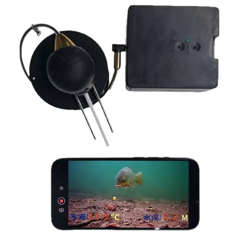 Split-Screen Live Streaming Fish Finder, Connect Wirelessly to Your Mobile