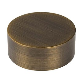 2" Dia. Antique Brass Outer End Cap for 2" O.D. Rail Tubing - 1 Pack