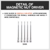 5 Pieces 10mm Magnetic Power Nut Setter Driver Bit Socket