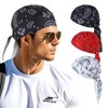 GERINLY 3 Pcs Do Rags for Men Skull Cap Breathable