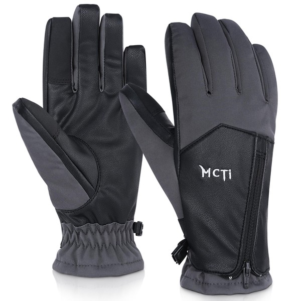 MCTi Winter Gloves for Women Waterproof Warm for Cold Weather