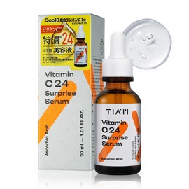 TIAM Tiam Vitamin C24 Surprise Serum, 1.0 fl oz (30 ml), Essence, Vitamin C, Pores, Ampoule, Korean Cosmetics, Pure Vitamin C, 22% Pure Vitamin Formulation, Vitamin C Derivative 2%