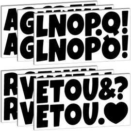 Bemeol Bulletin Board Letters 216 Pcs 2.5 Inch Alphabet Letter Stickers Self-Adhesive Letters for Poster Board Classroom Crafts Home Decor(Black)