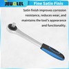 JEUCLEL 10.6-Inch Push through Ratchet, 1/2" Drive, 7.5° return angle,