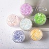 Sparkling Laser Metallic Glitter Powder for DIY Nail Art Ice Grass Green 15ea