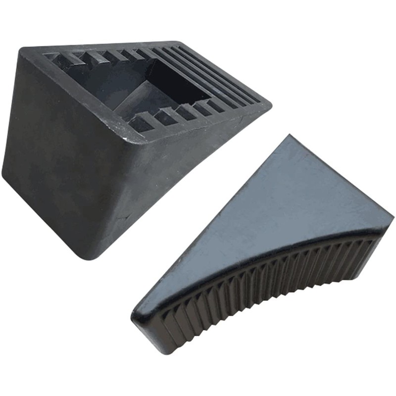 Fasmov 4 Pack Solid Rubber Heavy Duty Wheel Chock, Premium