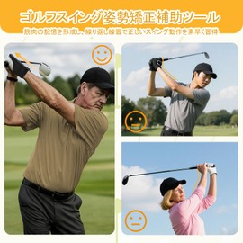 Golf Swing Practice Equipment Wrist Corrector Wristband Down Blow Oscillation Support for Training Golf Swing Practice Tool Cross Putting Adjustable Size for Men Women Beginners (Black)