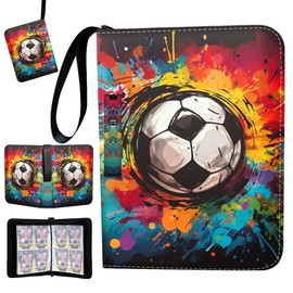 Mineup Scrapbook for Football Cards, 50 Pages Football Cards Scrapbook, Football Trading Card Album for 400 Cards, Large Cards Book, 3 Rings Card Folder, Gifts for Boys and Girls