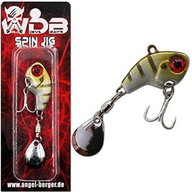 Angel-Berger Wild Devil Baits Spin Jig Lead Head Spinner Jig Tail (Ghost Perch)