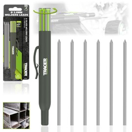 Tracer 2.8mm Silver Welders Leads x 6 - Specialist replacement leads for the Deep Hole Construction Pencil in storage case.