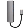 4 In 1 TypeC HDMI Converter Adapter Hub Support 3840x2160/30HZ(Gray)