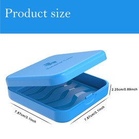 ARGOMAX Aligner Case - Slim Retainer Box for Orthodontic Braces | Portable Dental Storage with Airflow Slots | Compact Carrying Case for Daily Use & Travel (1pcs blue)