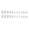 Pikabows Press On Nails Medium Square Fake Nails Acrylic French