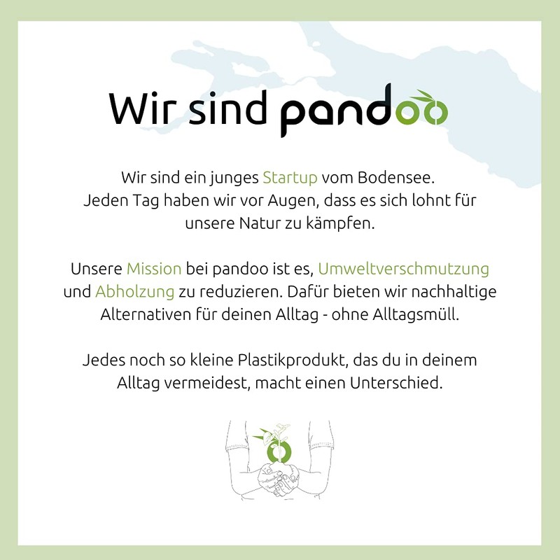 Pandoo® pack of 12, 100 % bamboo straws including cleaning brush