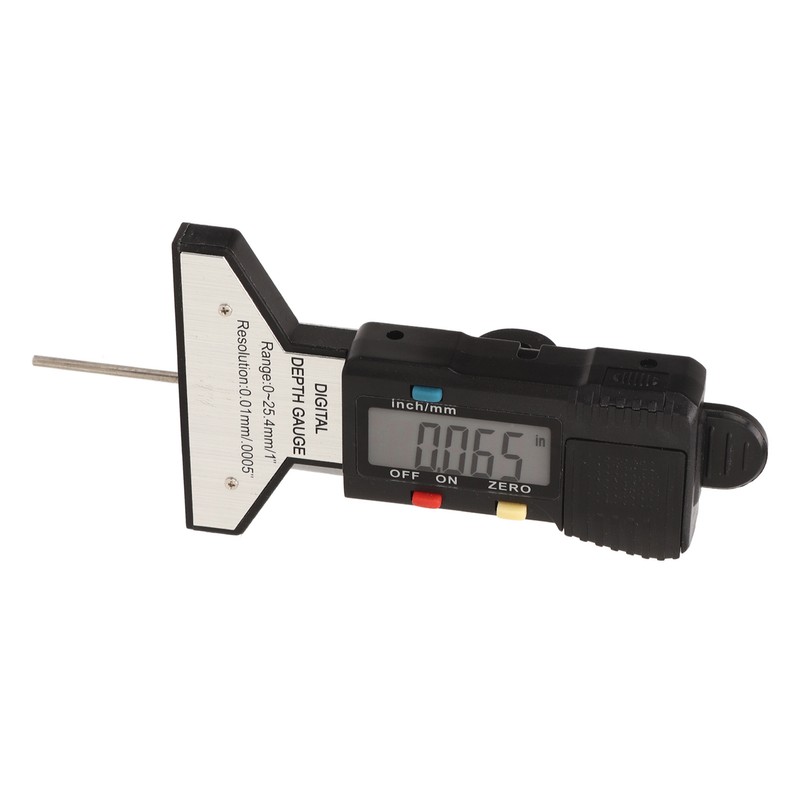 Digital Tyre Tread Depth Gauge Inch mm Conversion 0‑25.4mm Range